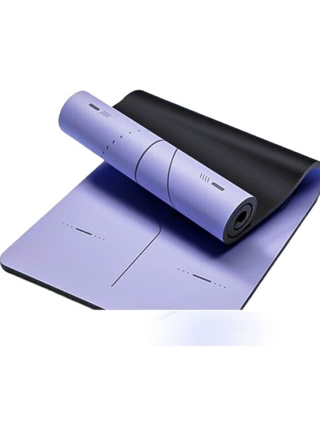 JD.com Jingzao Non-Slip Yoga Mat, Exercise Mat, Pu Position Line Yoga Mat, Home Fitness Mat, Soundproof Non-Slip Mat, Lotus Purple - Image 1