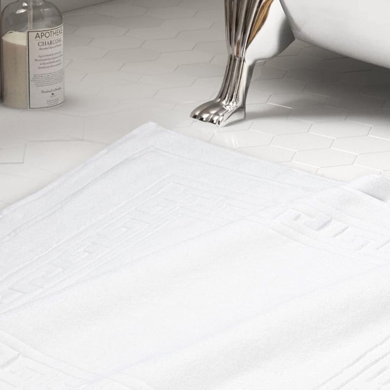 سوبيريور Superior Hotel & Spa Quality Bath Hats - مجموعة من سجاد حمامين 100 ٪ سجادة الحمام القطنية أبيض 22 "" × 35 "" - Image 5