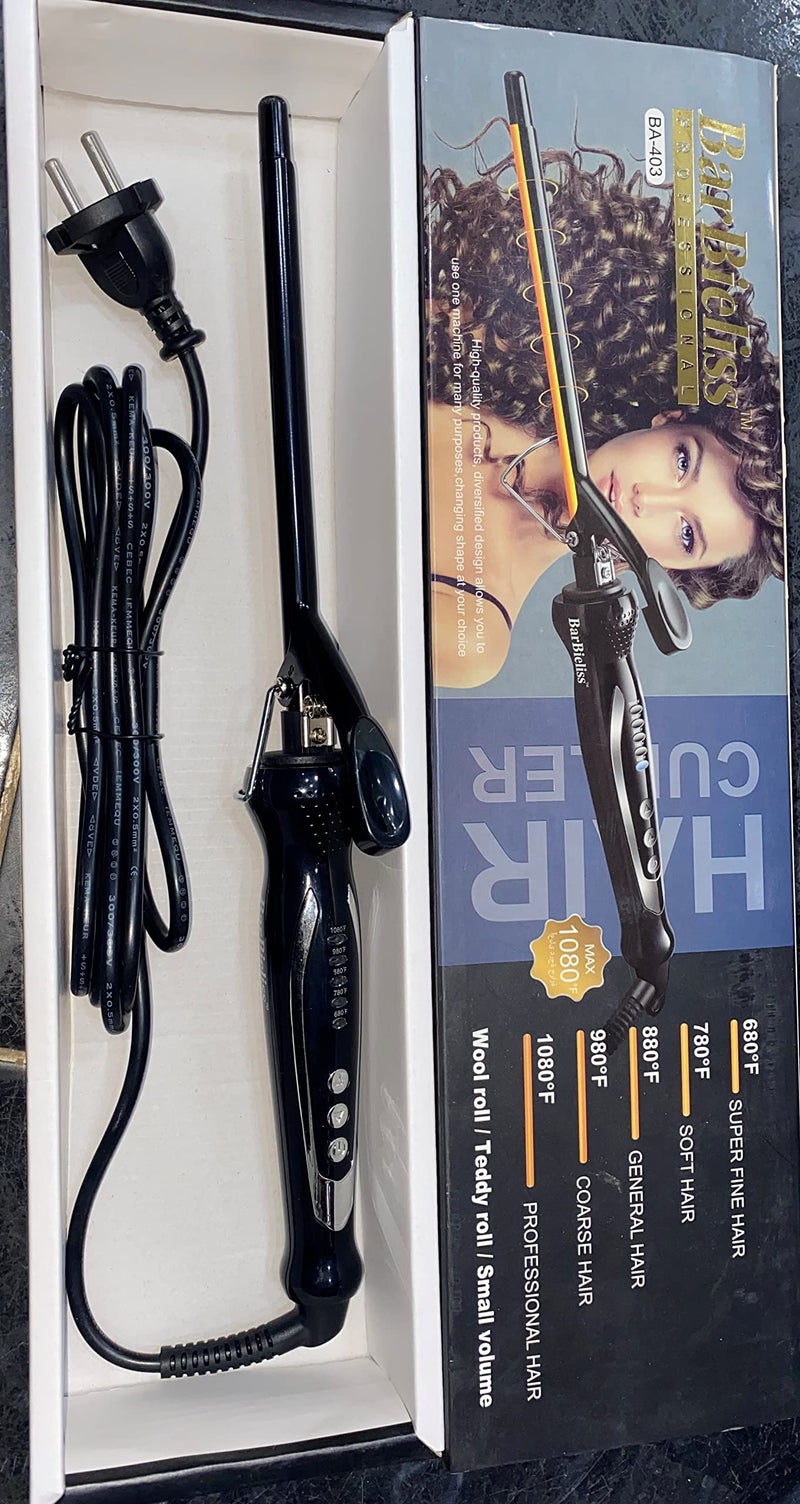 Barbliss BA-403 1080V 50W Temperature Indicator Curling Iron (Black)