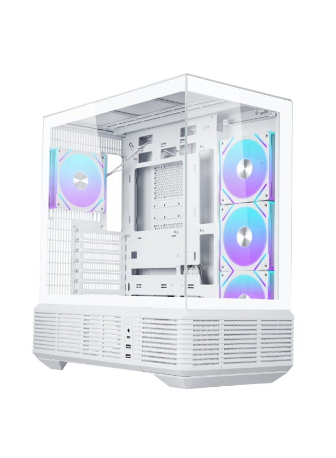 ثيرمو كيس بي سي احترافي ريباند RD04 زجاج مقوى ATX ميد تاور مع 4 مراوح مقاس 120 ملم – لون أبيض - Image 1