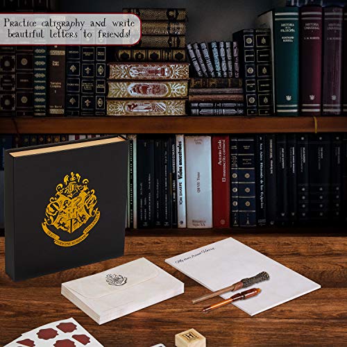 Harry Potter Gifts Kids Calligraphy Writing Set with Wand Pen, Invisible Ink, Hogwarts Envelopes, Stationery Kit Cool Collectible Keepsake Gift Box - Image 4