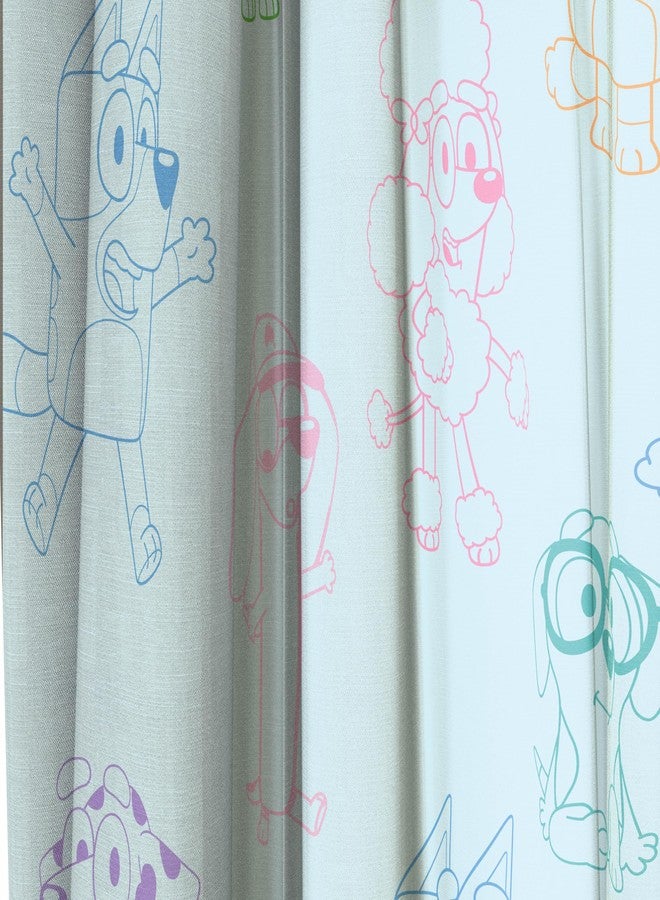 جاي فرانكو ستائر نوافذ جاي فرانكو لغرفة نوم الأطفال، طقم ستائر من 4 قطع مع رباطين، أزرق - أزرق فاتح، 42 بوصة عرض × 63 بوصة طول (عبوة من قطعتين) - Image 5