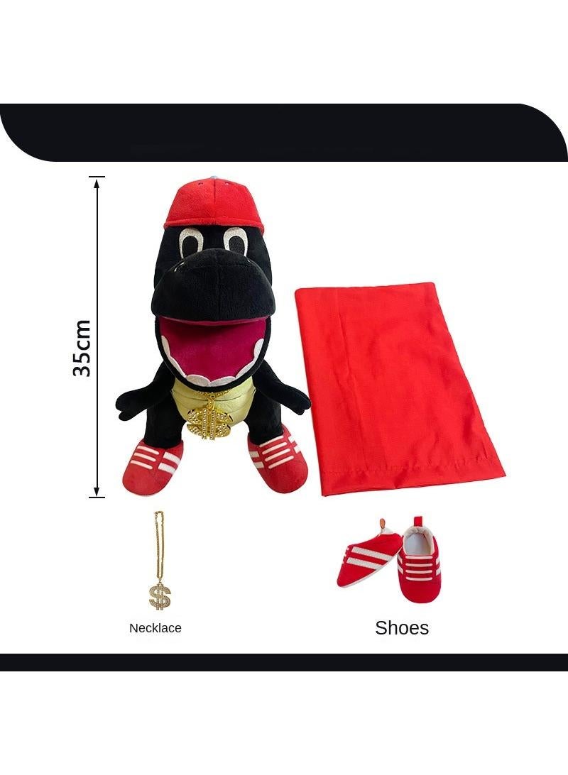 general 1 Pcs Jeffy Feebee Series Puppet Black Dinosaur Plush Toy 30Cm