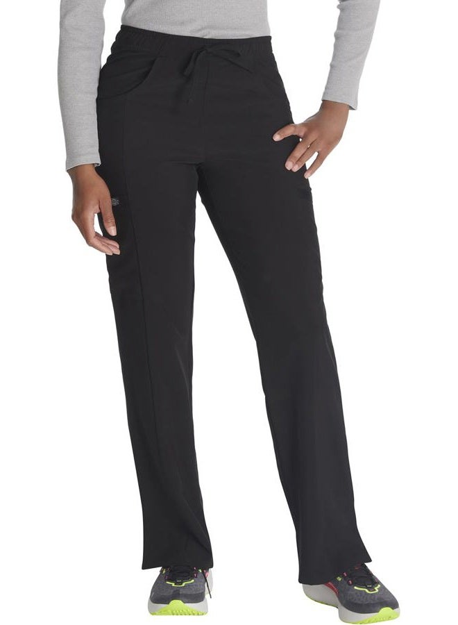 Dickies EDS Essentials Women's Drawstring Cargo Scrub Pant Xx-Small Petite Black - Image 1