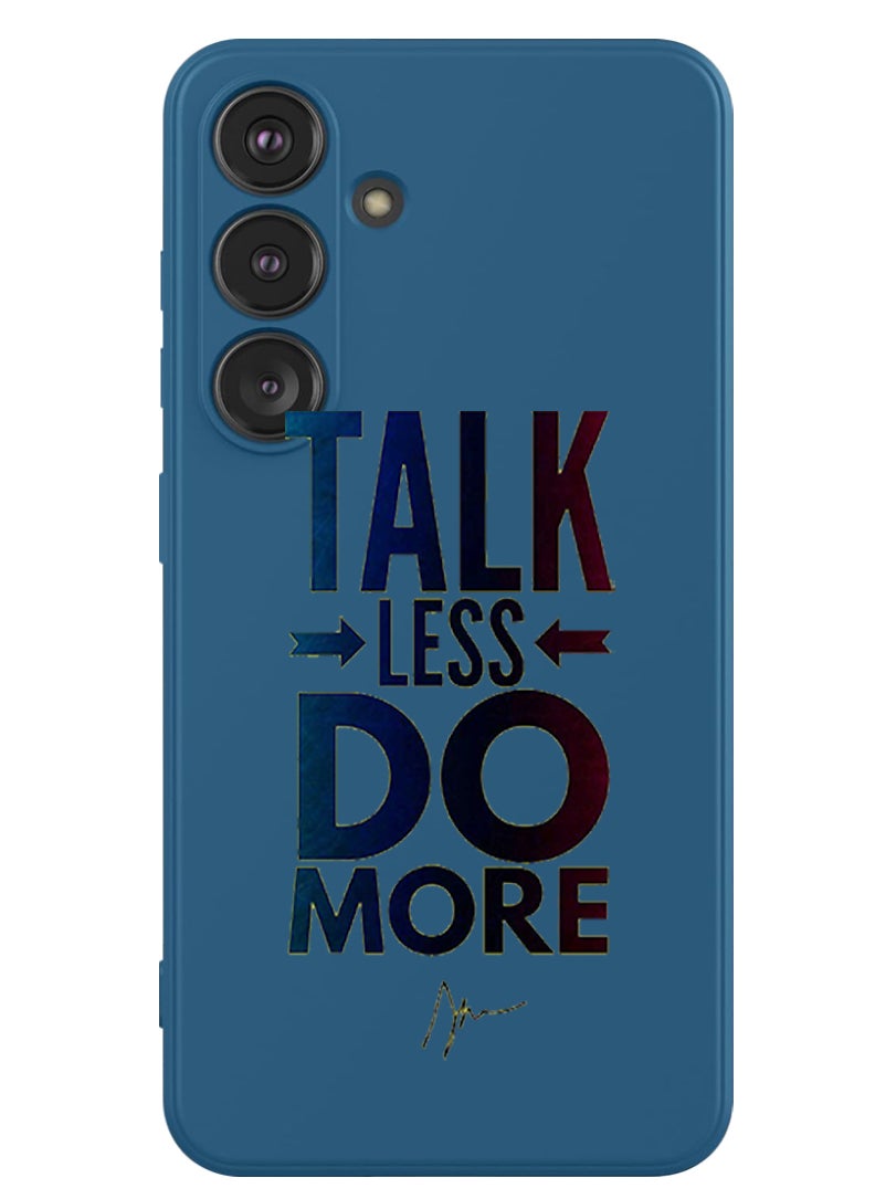 Theodor Protective Slim Fit Case Liquid Silicone Cover with Full Body Protection Anti-Scratch Shockproof Case For Samsung Galaxy S24 Plus (Blue) - talk less do more  - Image 1