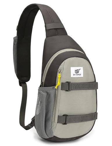 SKYSPER Sling Bag AntiTheft RFID Crossbody Bag Travel Cross Body Backpack Shoulder Hiking Sling DaypackLightgray - Image 1