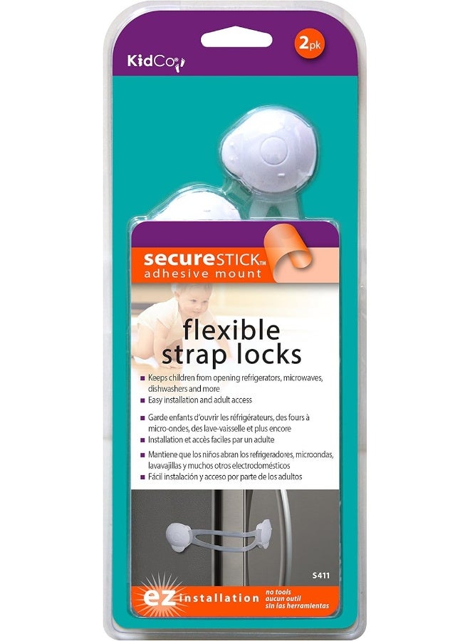KidCo Flexible Strap Locks - 2/pkg (White) - Image 3