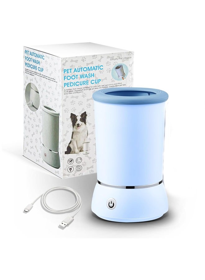 general Dog Portable Electric Foot Wash Cup with Soft Silicone Bristles Microfiber Towel for Easy Cleaning Dog Paw Washer Small or Medium Dogs - Image 1