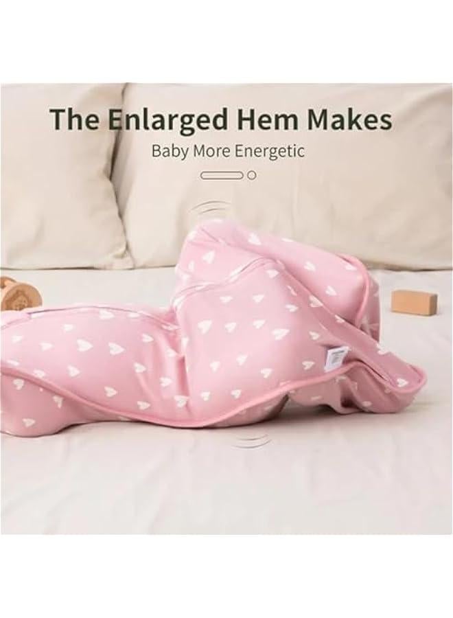 Soft Cotton Baby Swaddle Wrap for 0-6 Months Infants, Arms Up Design, Unisex Beige Leaf Pattern - Perfect Newborn Gift - Image 4