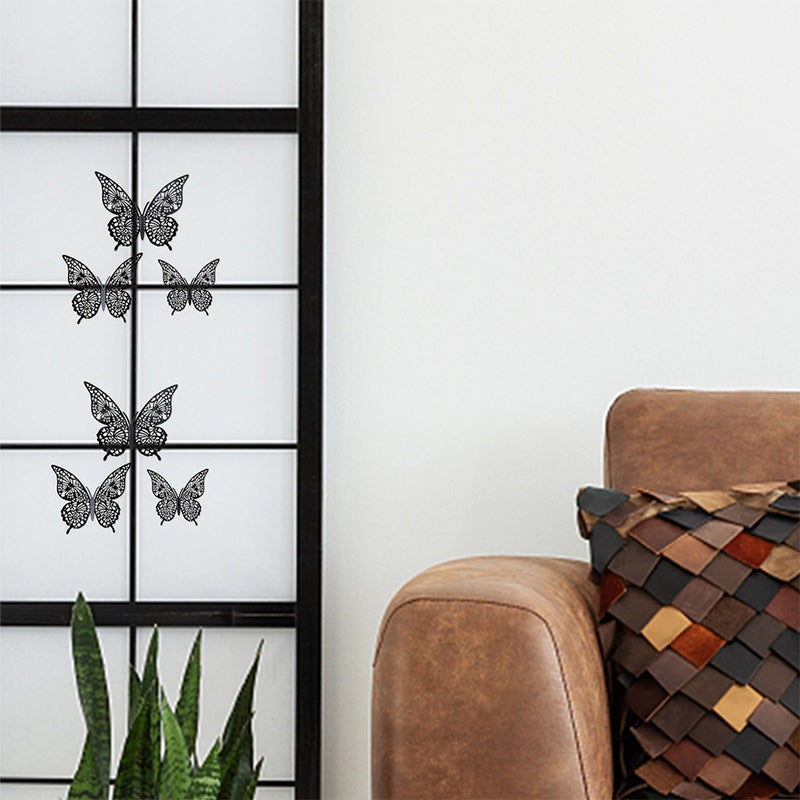 36pcs Metal Texture Butterflies Wall Decor 3D Butterflies Ornament Home Decor - Image 4