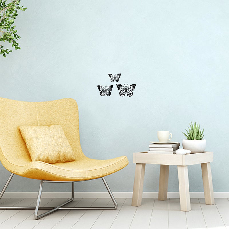36pcs Metal Texture Butterflies Wall Decor 3D Butterflies Ornament Home Decor - Image 2
