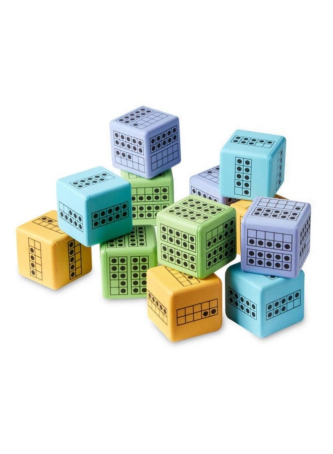 hand2mind hand2mind Ten Frame Dice, Large Foam Dice for Classroom, Subitizing Dice, Math Manipulatives for Elementary School, Counting Toys for Toddlers, Educational Toys for Preschool Children (Set of 12)  - Image 4