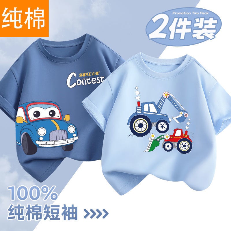 Boys T-Shirt Short-Sleeved Cotton Kidsren'S Summer Boys' Tops Baby Baby Summer Clothes Kidsren'S Clothing - Image 3