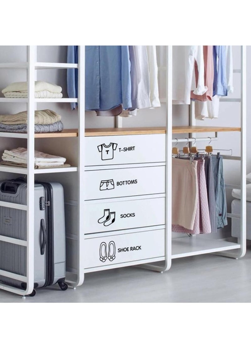 Generic - 7Pcs Mini Wardrobe Sticker Multifunctional Drawer Label Instructions Labels - Image 1