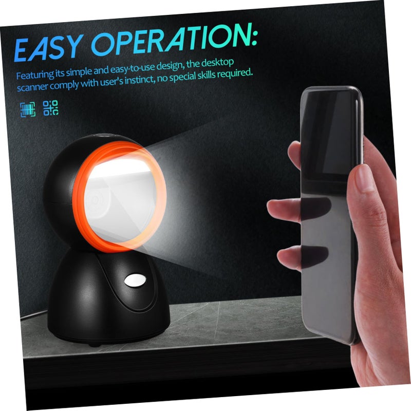 Omnidirectional Wired Desktop Scanner Durable for Retail Supermarket Screen Reading - Image 4