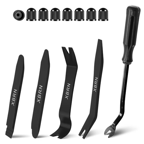 XBRN Auto Trim Removal Tool Kit13 Pcs Car Panel Door Window Tools KitAuto Clip Fastener Remover Pry Tool SetBlack