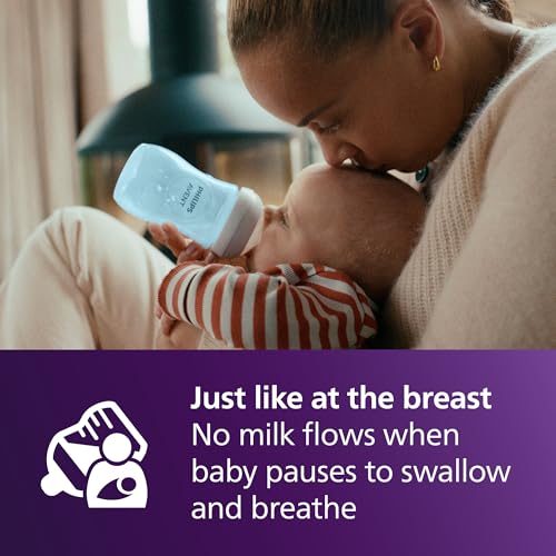 Avent Philips AVENT Natural Baby Bottle with Natural Response Nipple, Blue, 9oz, 3pk, SCY903/23 - Image 4