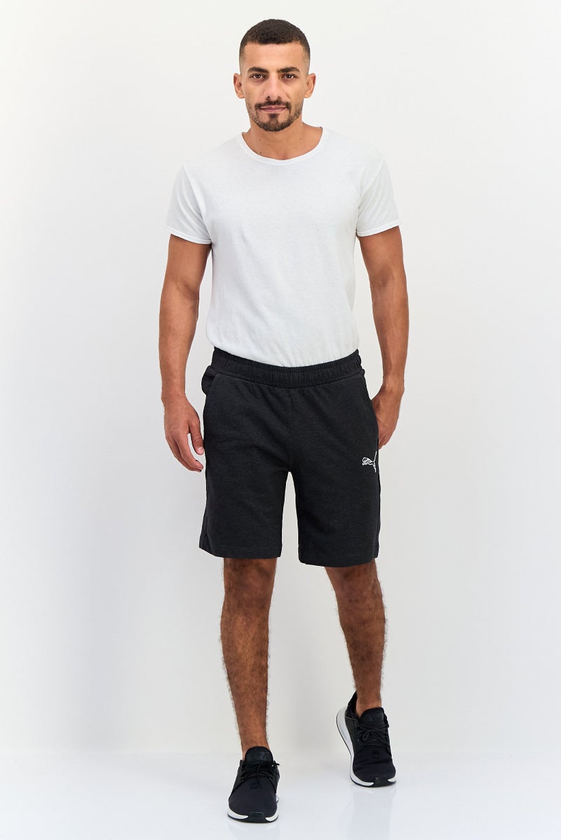 PUMA شورتات خارجية ضيقة للرجال بشعار العلامة التجارية، رمادي داكن - Image 3