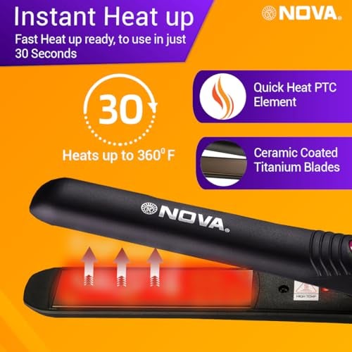 Nova Pro Shine NHS 842 Hair Straightener (Purple) - Image 2
