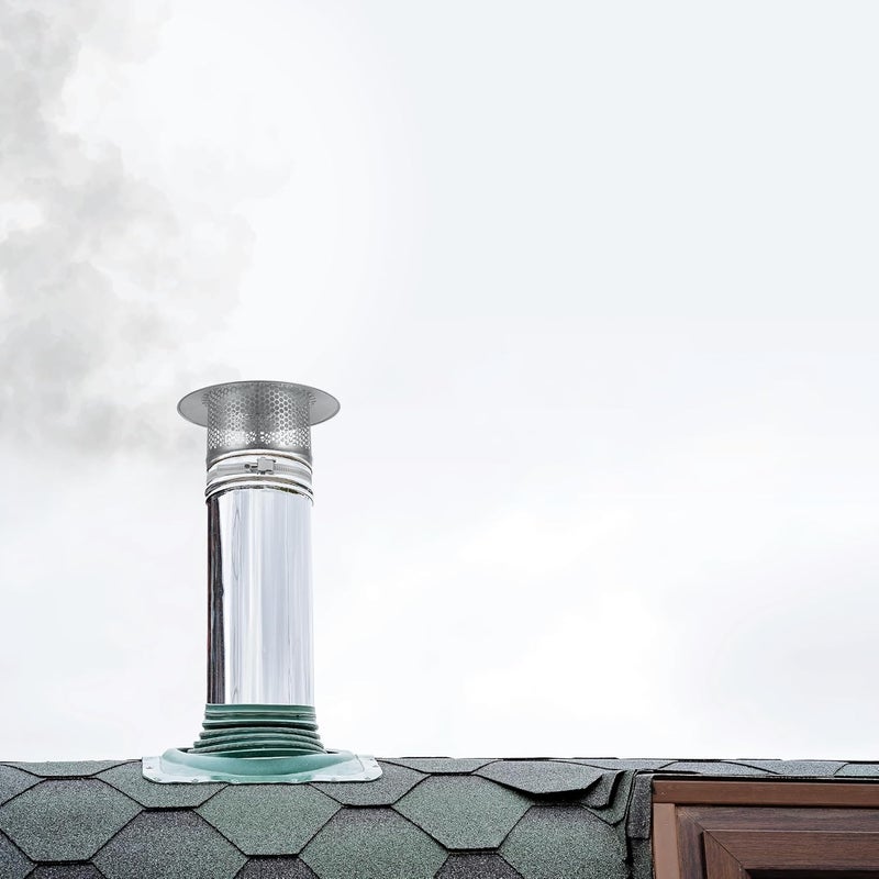 Vent Systems 5" Inch Chimney Cap – Round Galvanized Steel Exhaust Vent Cover with Rubber Gasket – Weather-proof Roof Flue Cap for Fireplace, Furnace, Dryer Vent, Flue Pipe – Outdoor HVAC Ventilation - Image 5