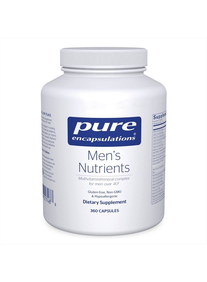 Pure Encapsulations مكملات غذائية للرجال - مكمل متعدد الفيتامينات والمعادن لدعم الطاقة والقدرة على التحمل والقدرة البدنية للرجال فوق 40* - مع فيتامين د، فيتامين ج والمعادن النادرة - 360 كبسولة - Image 1