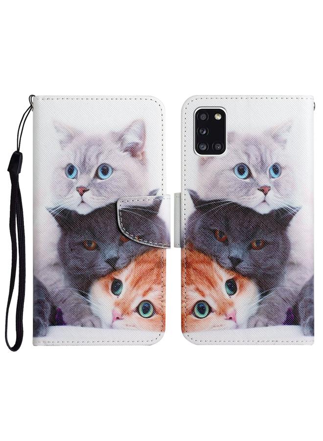 S-TOP Case For Samsung Galaxy A31 Painted Pattern Horizontal Flip Leather Case with Holder & Card Slot & Wallet - Image 1