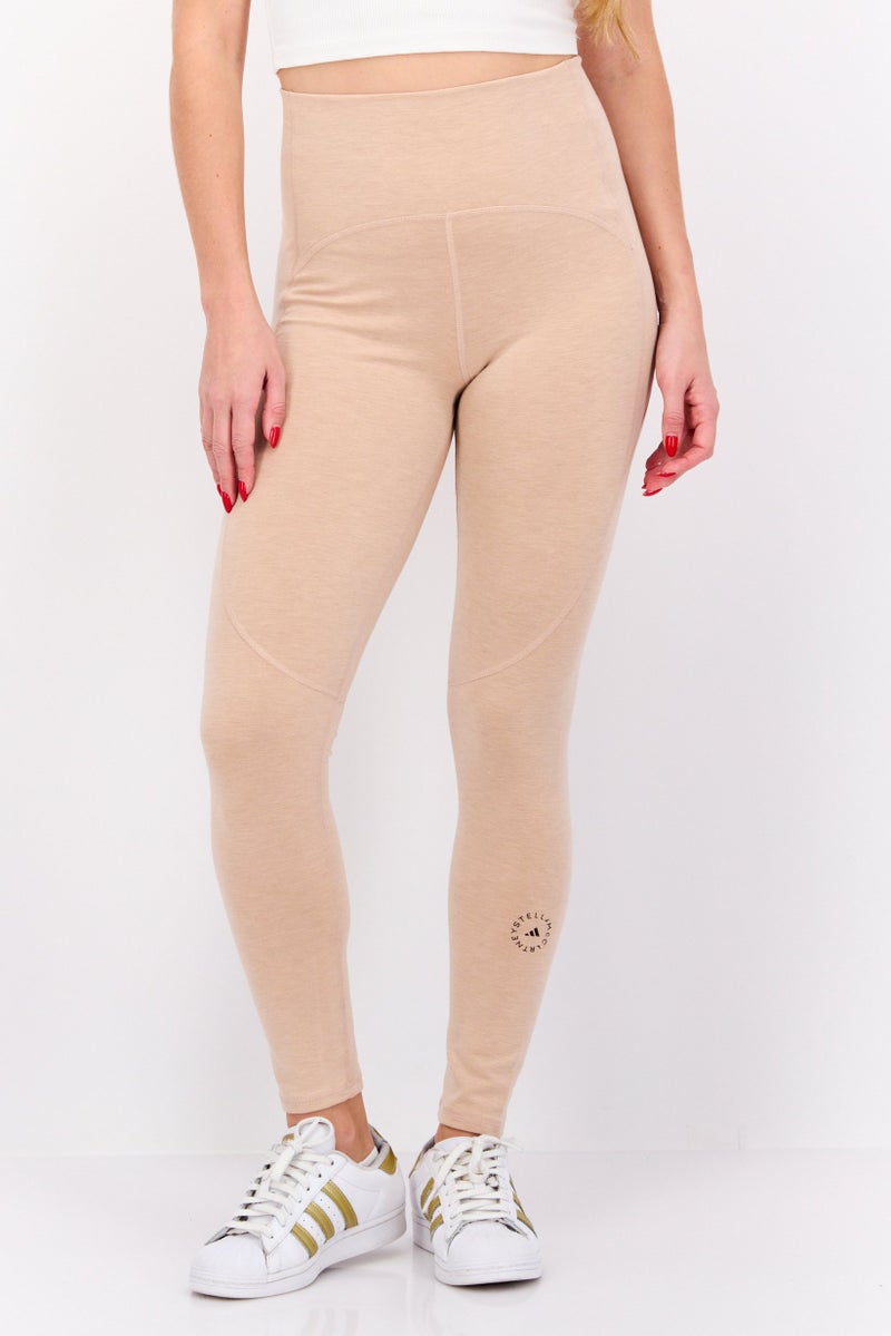 Adidas Adidas by Stella McCartney Women Sportswear Fit Brand Logo Yoga Leggings, Light Peach - Image 1