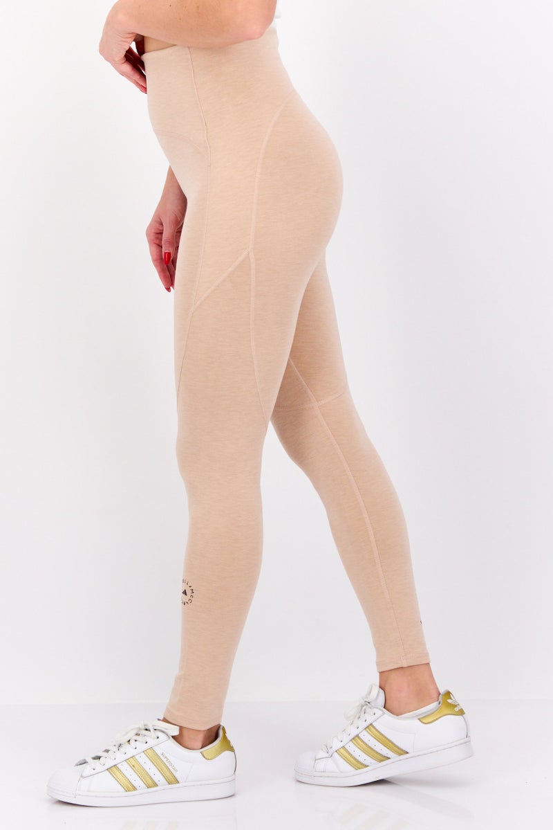 Adidas Adidas by Stella McCartney Women Sportswear Fit Brand Logo Yoga Leggings, Light Peach - Image 2