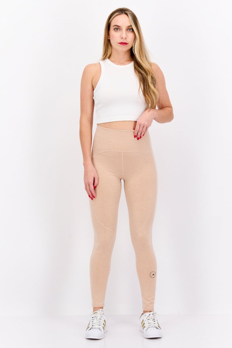 Adidas Adidas by Stella McCartney Women Sportswear Fit Brand Logo Yoga Leggings, Light Peach - Image 4