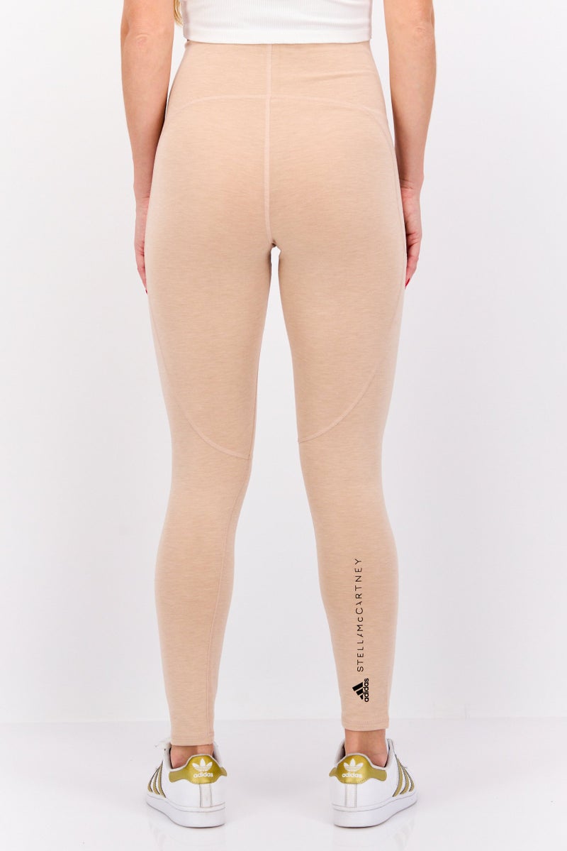 Adidas Adidas by Stella McCartney Women Sportswear Fit Brand Logo Yoga Leggings, Light Peach - Image 3