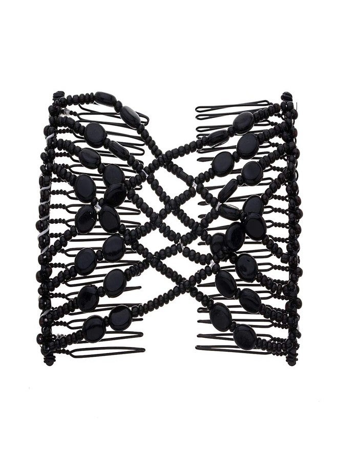 Ruihfas 3Pcs Magic Easy Stretchy Hair Comb Beaded Double Combs Elastic Hair Clips Hairstyle Bun Maker for Women - Image 2