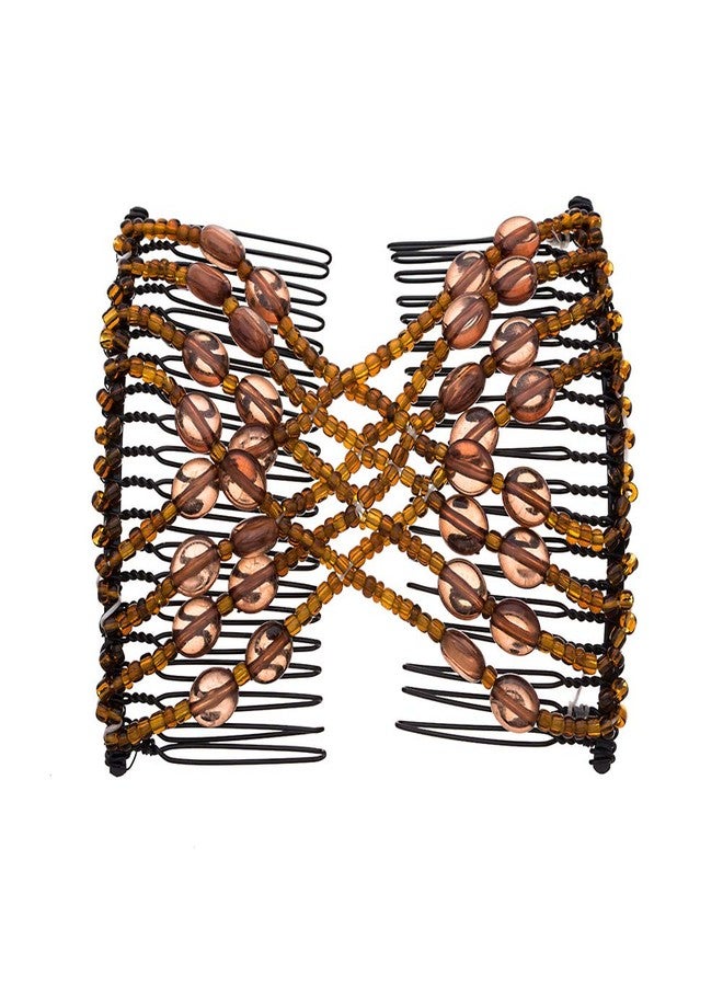 Ruihfas 3Pcs Magic Easy Stretchy Hair Comb Beaded Double Combs Elastic Hair Clips Hairstyle Bun Maker for Women - Image 4