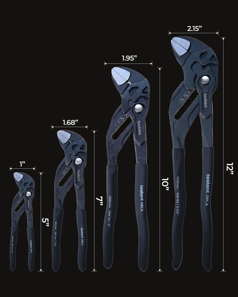 toolant 5-Inch Pocket Adjustable Plier Wrench, Zinc Phosphate CR-V Steel with Smooth Parallel Jaws and Pouch â€“ Compact Portable Wrench for Plumbing, Nuts, Auto & Home Repairs - Image 3