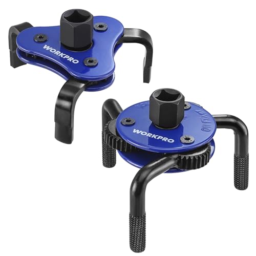 WORKPRO Universal Oil Filter Wrench & Removal Tool, Adjustable Oil Filter Change Set, Ideal for Engine, Conduit, & Fittings - Image 1