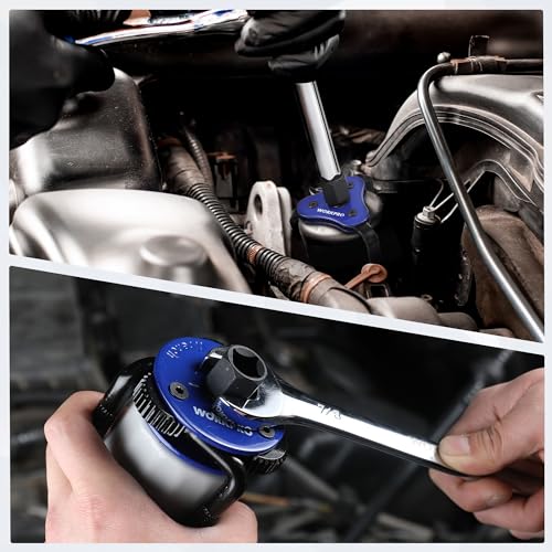 WORKPRO Universal Oil Filter Wrench & Removal Tool, Adjustable Oil Filter Change Set, Ideal for Engine, Conduit, & Fittings - Image 5