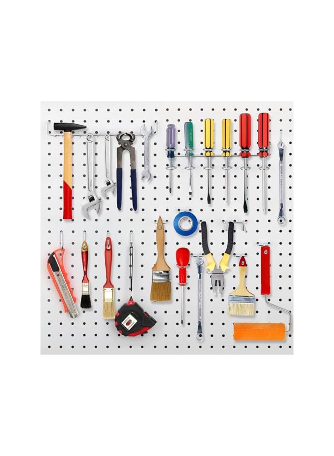 PROMASS promass Pegboard Hook, 80 Pcs Assorted Peg Board Hooks with Pegboard Box,Peg Lock,Heavy Duty Pegboard Hooks for Tools, Garage and Workshop Hooks and Holders,Wall Storage Rack Nail Hooks  - Image 5