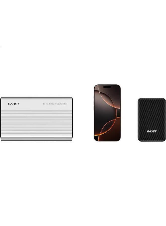 EAGET Eaget 24Tb Portable Desktop Storage Type-C 3.1 High-Speed Dual-Disk Large Capacity Storage 3.5-Inch - Image 1