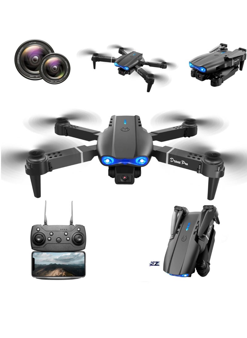 ELTRAZONE E99 Pro Professional Entry-Level Drone, Dual Camera FPV WiFi, High Altitude Hovering, Outdoor Party Overhead Shot, Beginner Gift, Black  - Image 1