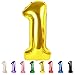 Mluchee Number Balloons 40 Inch Gold 1 Big One Balloons for 1st Birthday For Girl Boy 11 21 31 Balloons for Wedding Celebration Party Graduations - Image 3
