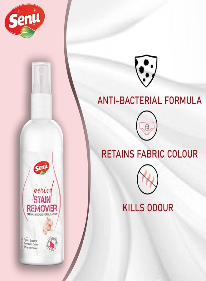 Senu Period Stain Remover Liquid 100Ml|Anti-Bacterial|Quick & Easy To Use|Hard On Blood Stains|Super Gentle On Skin & Fabric|Removes Germs|Deodoriser|Color Safe|No-Bleach Prewash|With Brush - Image 4