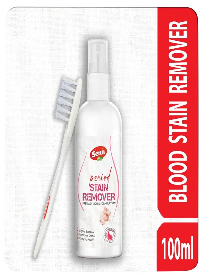 Senu Period Stain Remover Liquid 100Ml|Anti-Bacterial|Quick & Easy To Use|Hard On Blood Stains|Super Gentle On Skin & Fabric|Removes Germs|Deodoriser|Color Safe|No-Bleach Prewash|With Brush - Image 5
