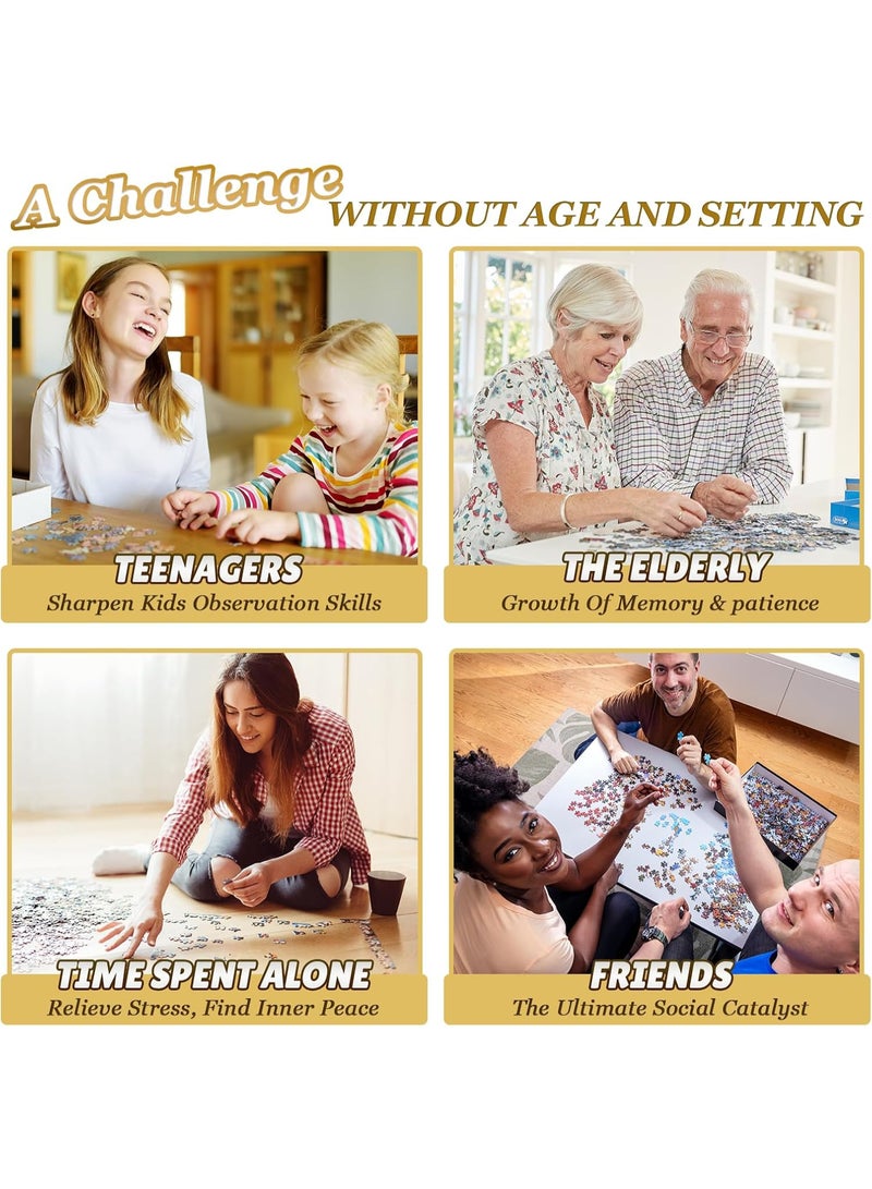 Deluxe 1000 Piece Swans Puzzle for ages 8+ - Perfect as a stylish gift or a special family activity - Each piece is carefully designed to fit seamlessly - Not just a puzzle... it's a work of art you can put together! - Image 5