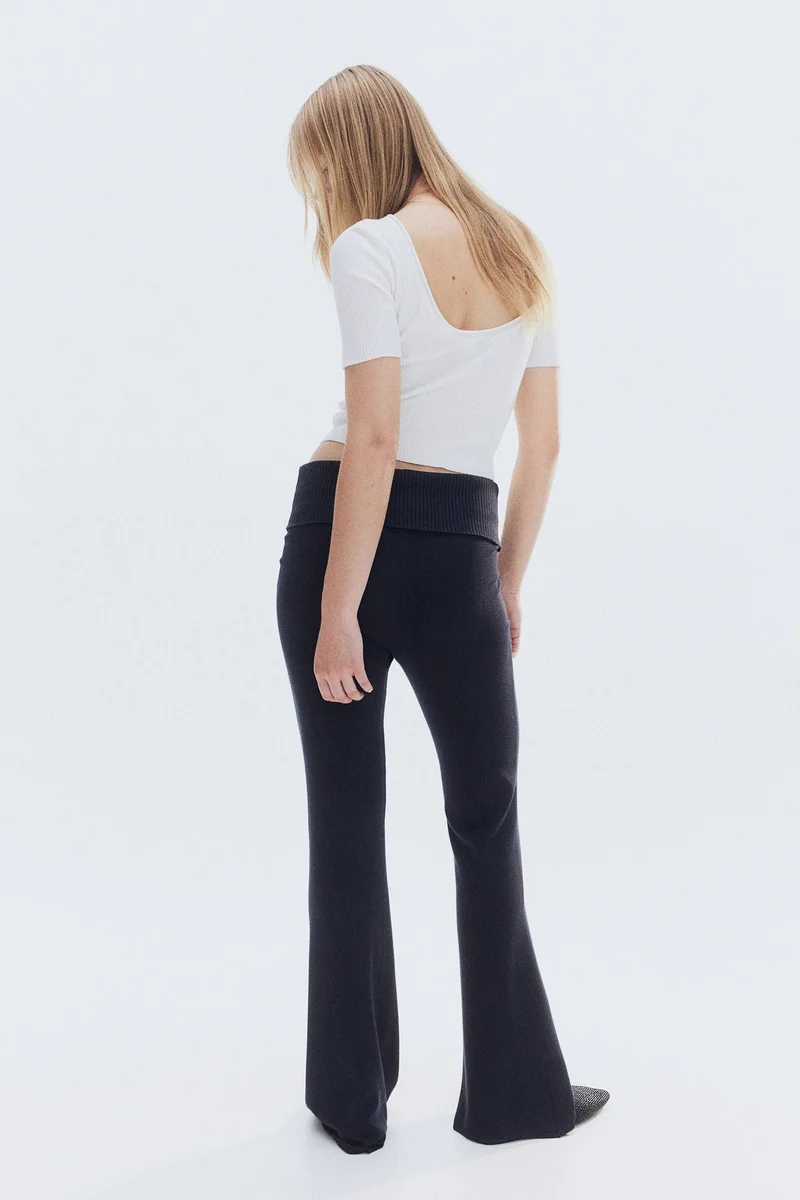 اتش اند ام Flared Fine-Knit Trousers