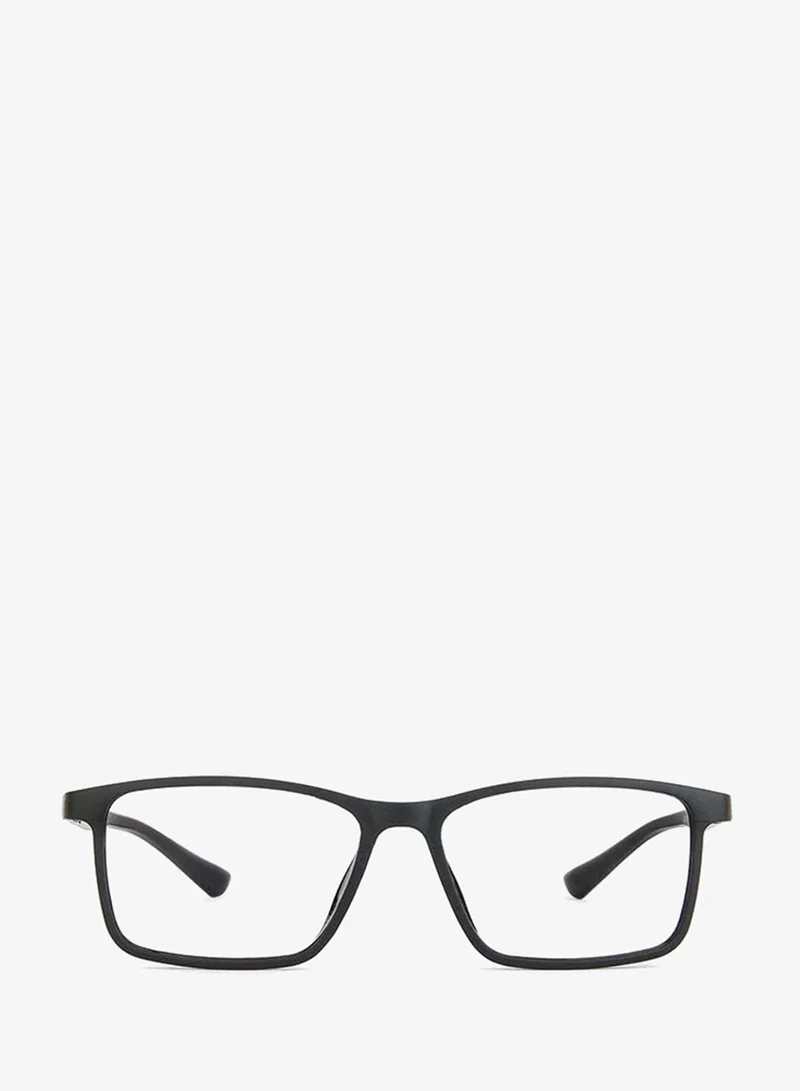 Lenskart Blu Zero Power Full Rim Bluecut & Antiglare Rectangle Shape Computer Eyeglasses LB E13738 - 52mm - Black