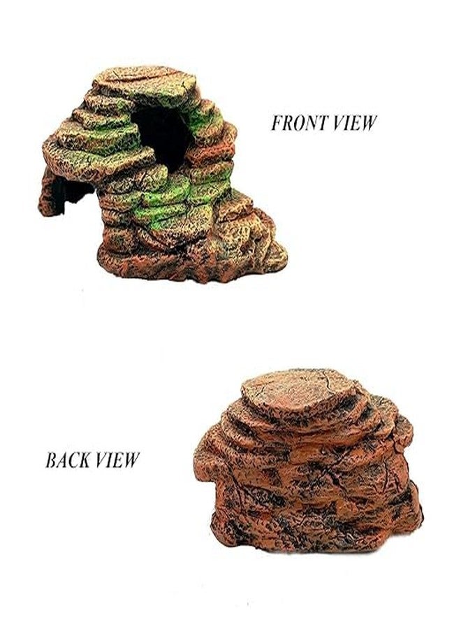 GIG BAZAAR- Turtle Basking Platform Tortoise Resting Rock Hiding Cave Habitat Ornament Climbing Shale Step Ledge for Terrarium Aquarium Decoration - Image 4