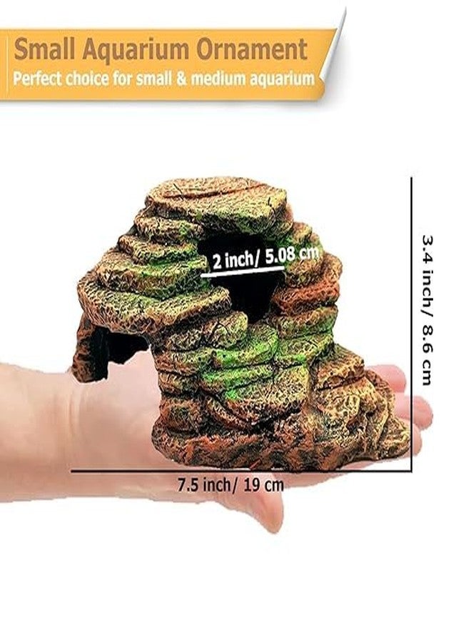 GIG BAZAAR- Turtle Basking Platform Tortoise Resting Rock Hiding Cave Habitat Ornament Climbing Shale Step Ledge for Terrarium Aquarium Decoration - Image 3