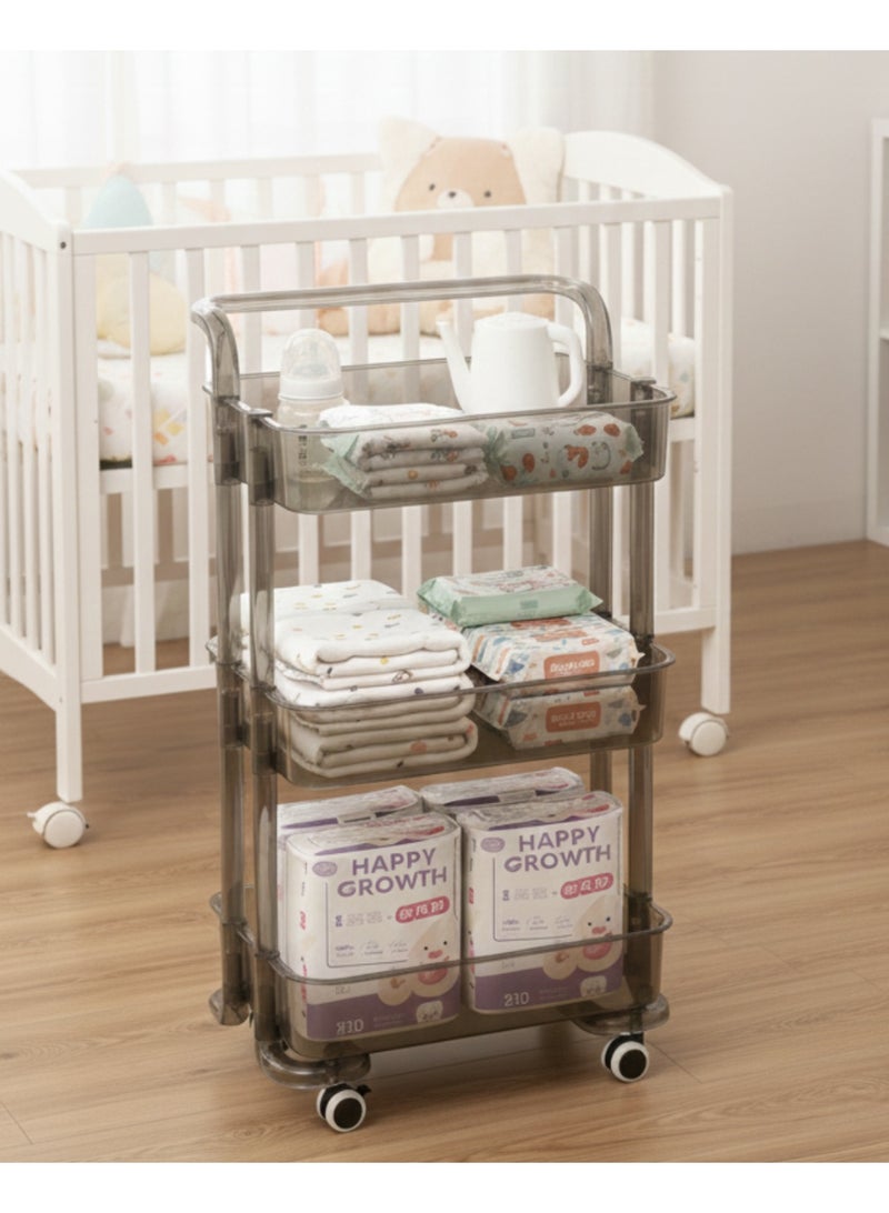 تشويس 3 ارفف بزاوية للتنظيم مع العجلات لسهولة التنقل - Image 1