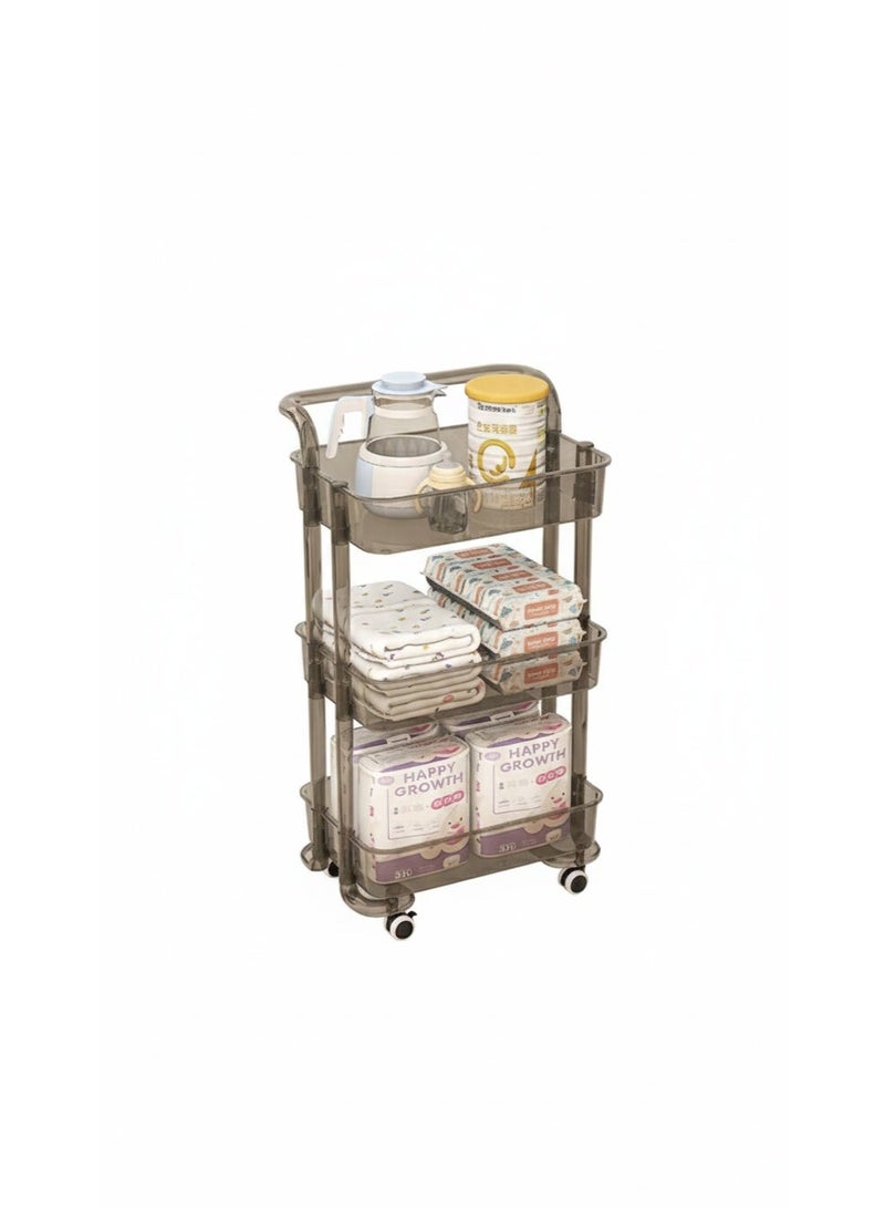 تشويس 3 ارفف بزاوية للتنظيم مع العجلات لسهولة التنقل - Image 2