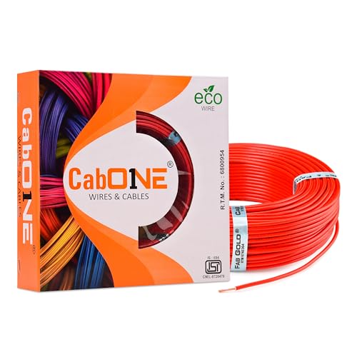 CabONE Lite 2.5 Sq mm Electrical Wire - 90m Blue Single Core CCA Copper Wire | Fire Retardant PVC Insulation for Domestic Wiring Red - Image 1