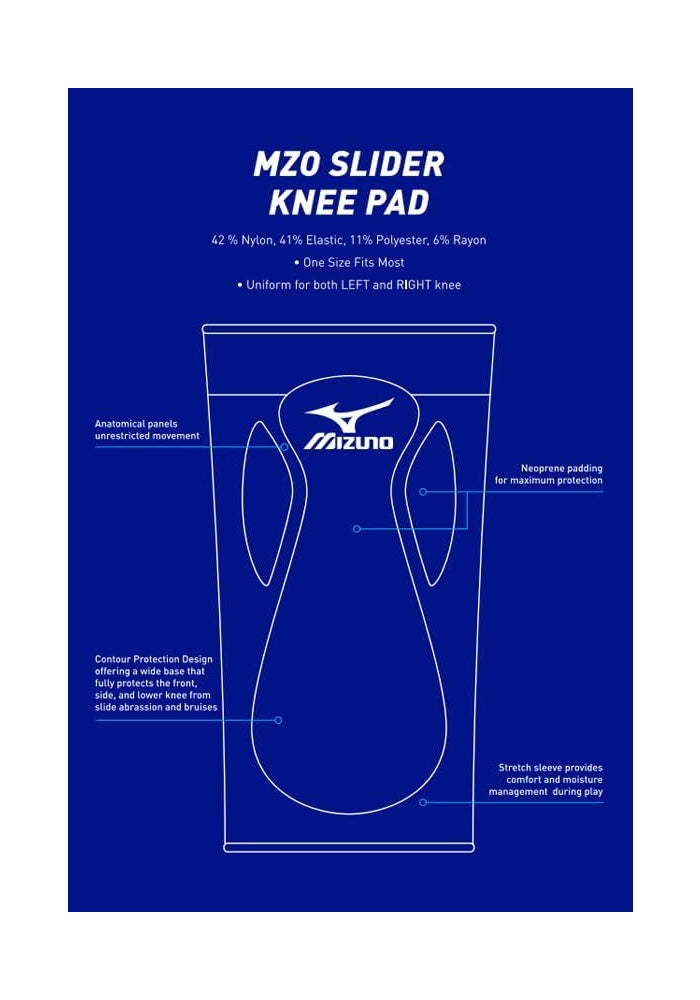 Mizuno وسادة ركبة ميسونو للبالغين - أسود - Image 4